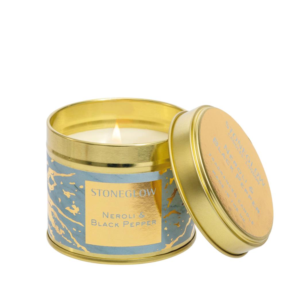 Stoneglow Neroli & Black Pepper Candle Tin