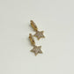 Crystal Star Gold Earrings