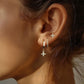 Gold Flower Stud With Cubic Zirconia Centre