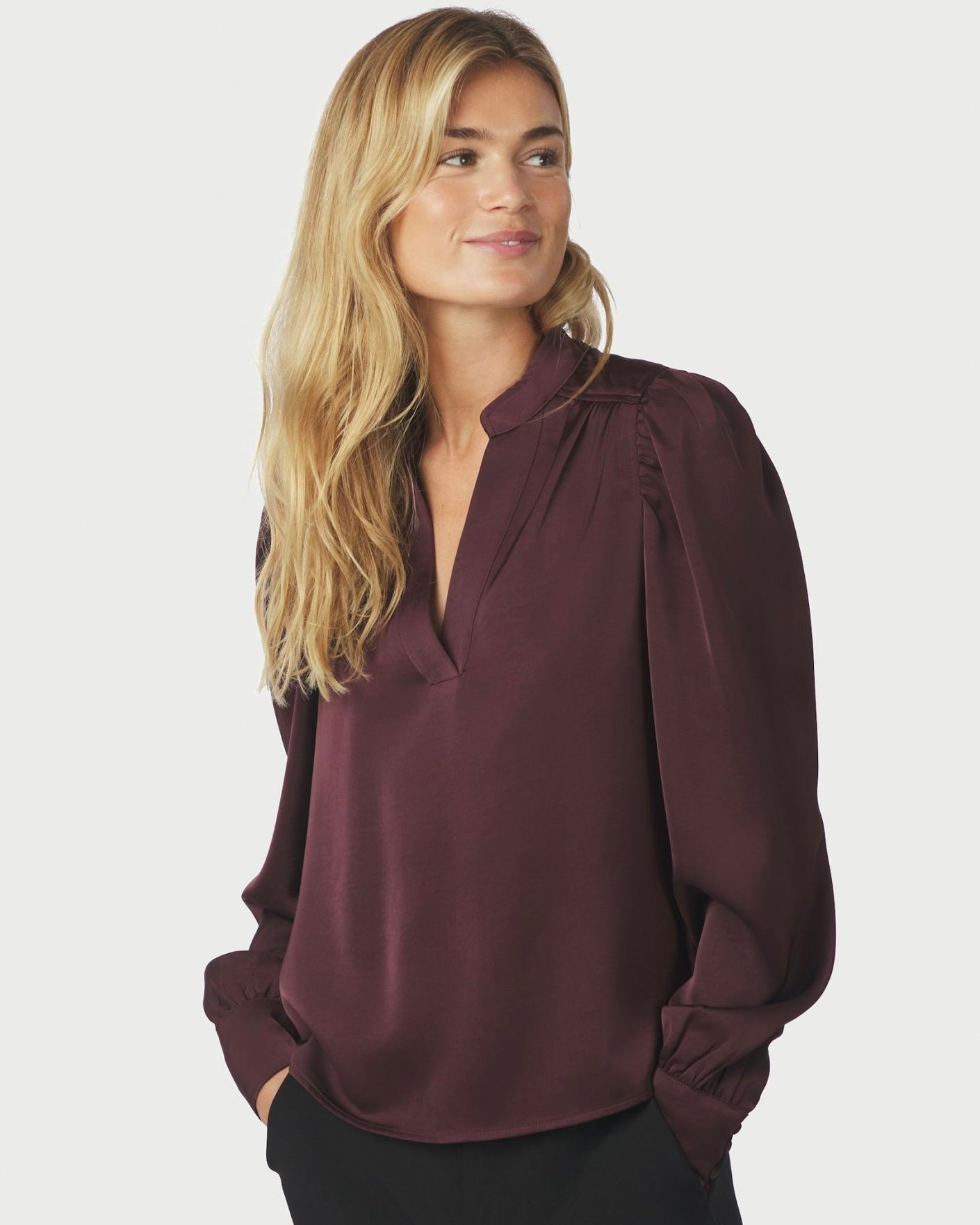Neo Noir Rosslyn Heavy Sateen Blouse