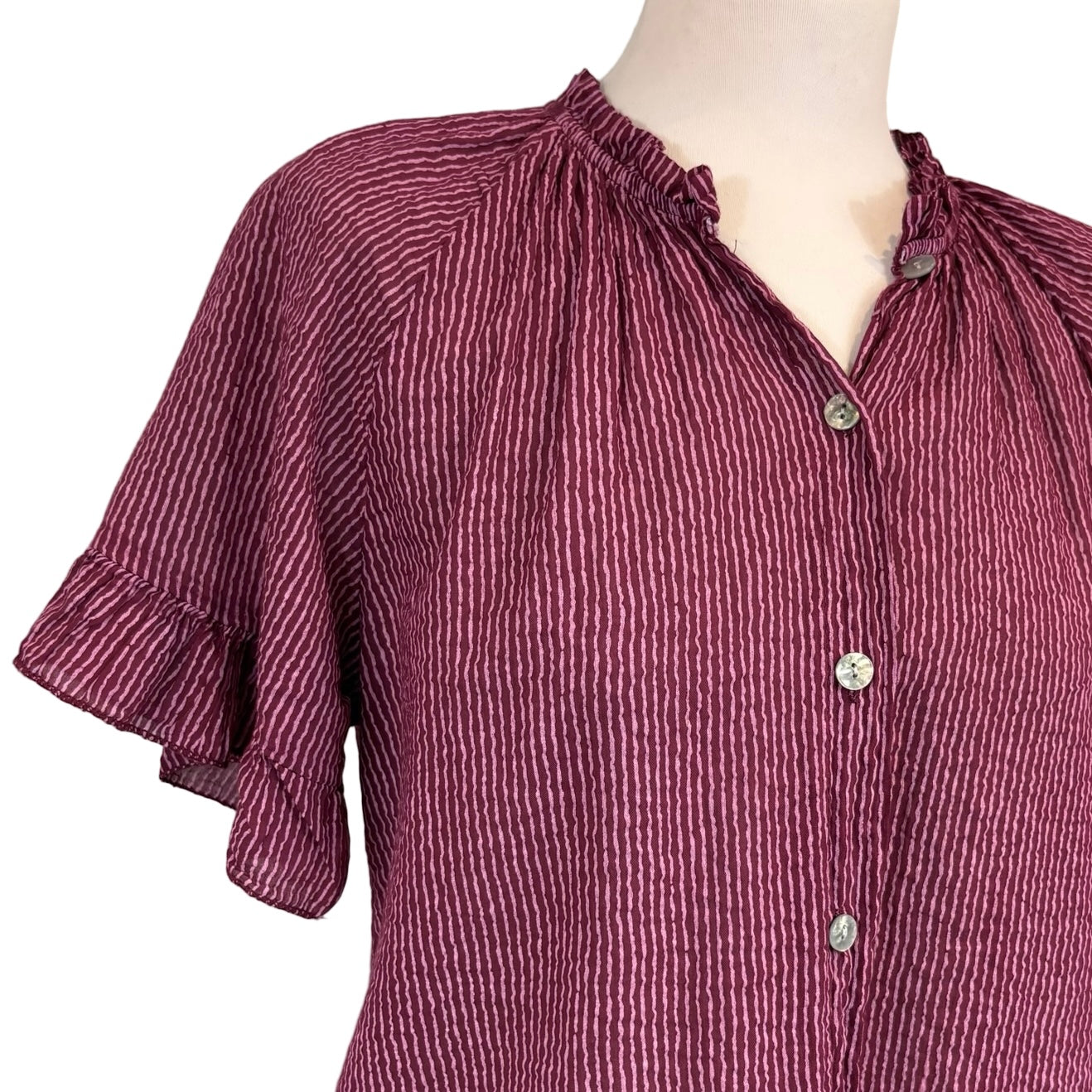 Joy Stripe Frill Blouse