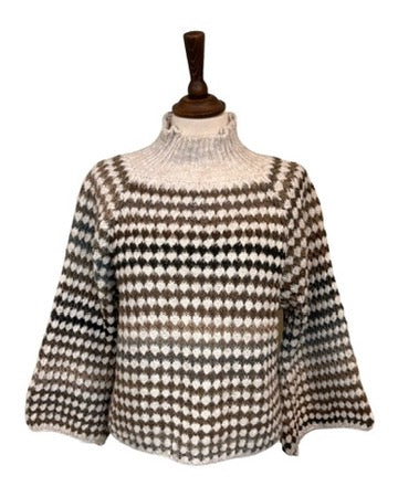 Rosalind Crochet Funnel Neck Jumper