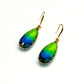 Two Tone Tear Drop Earrings