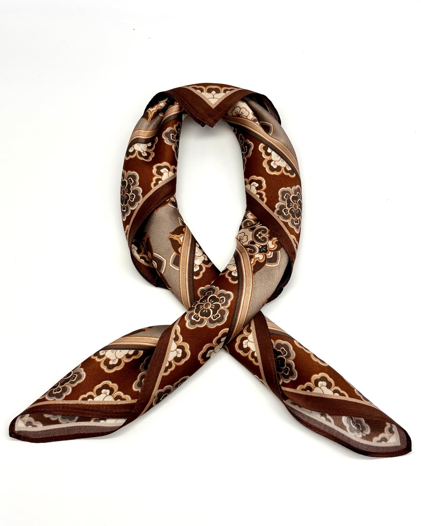 100% Silk Floral Scarf