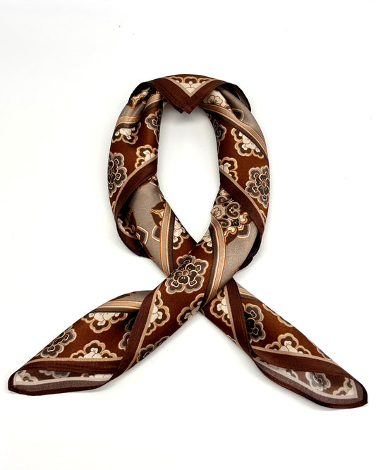 100% Silk Floral Scarf