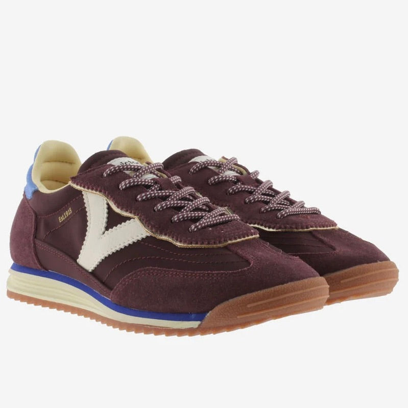 Victoria Saturno Nylon & Split Leather Trainers