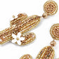 Gold Cactus Earrinngs