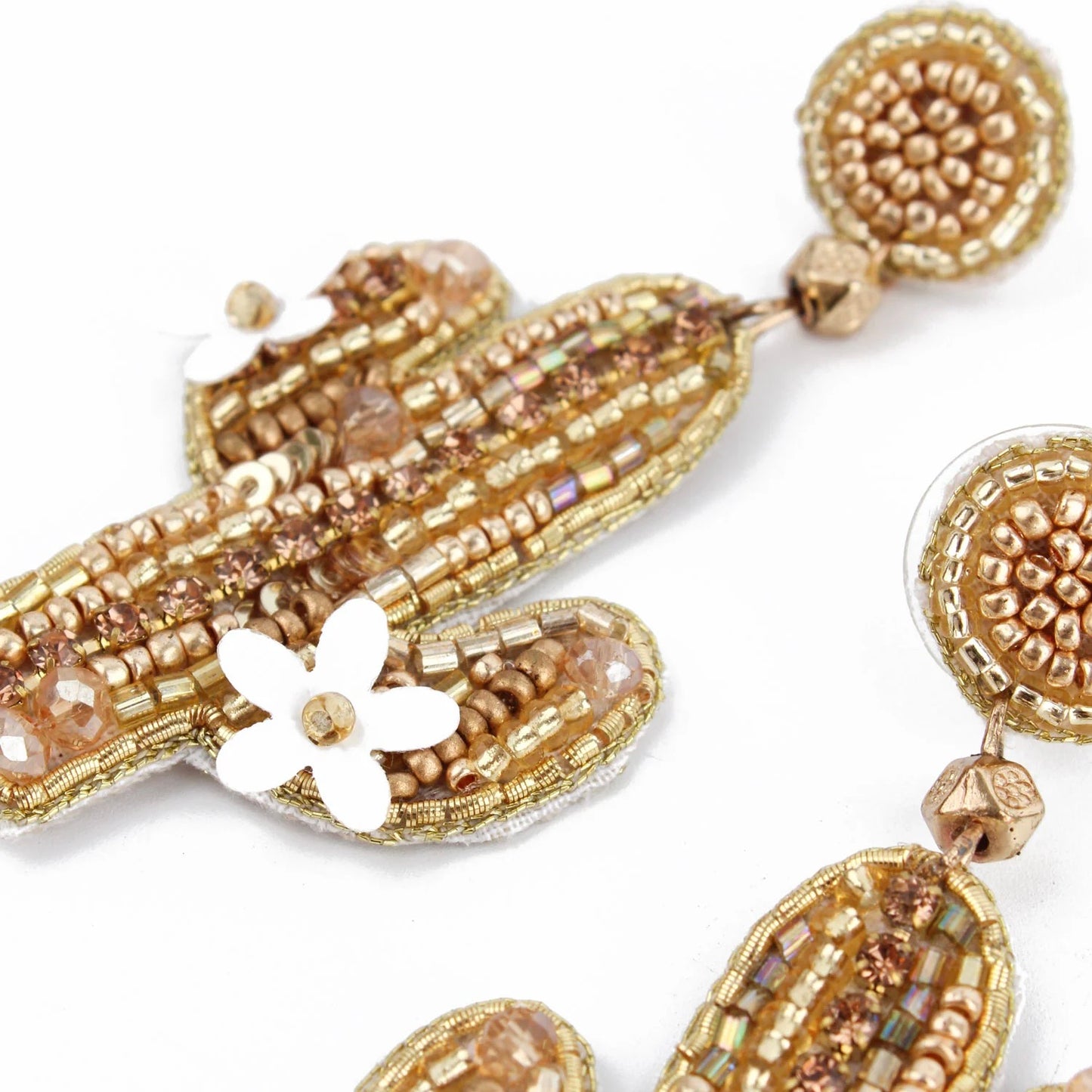Gold Cactus Earrinngs