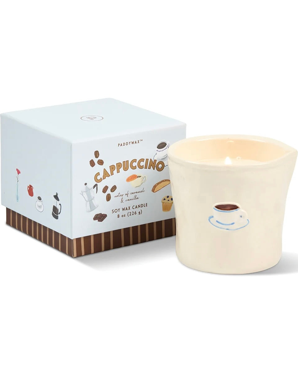 Bistro Gingerbread Ceramic Candle - Cappuccino