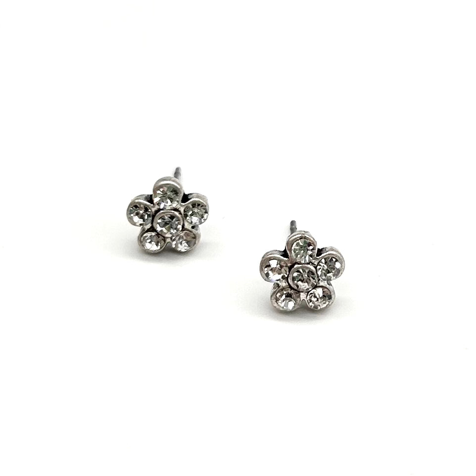 Mini Crystal Flower Studs