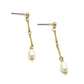 Double Link Pearl Drop Earrings
