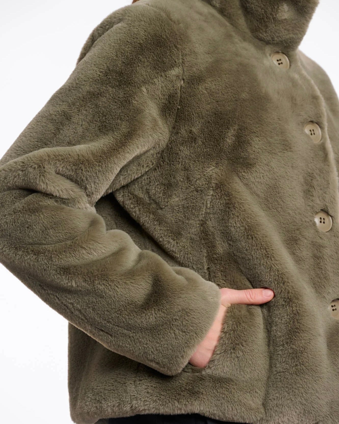 Rino & Pelle Vie Single Breasted Faux Fur Jacket