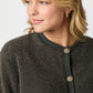 Neo Noir Limo Fluffy Knit Cardigan