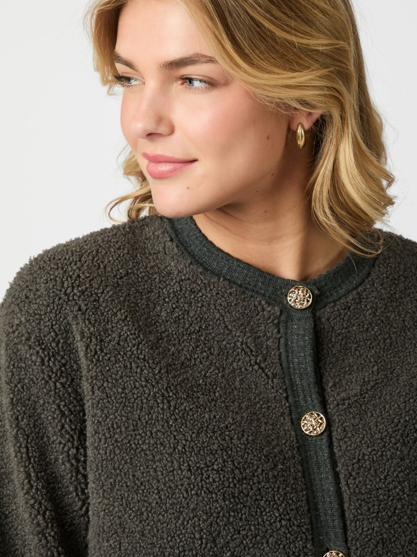 Neo Noir Limo Fluffy Knit Cardigan