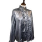Livia Metallic Ruffle Blouse