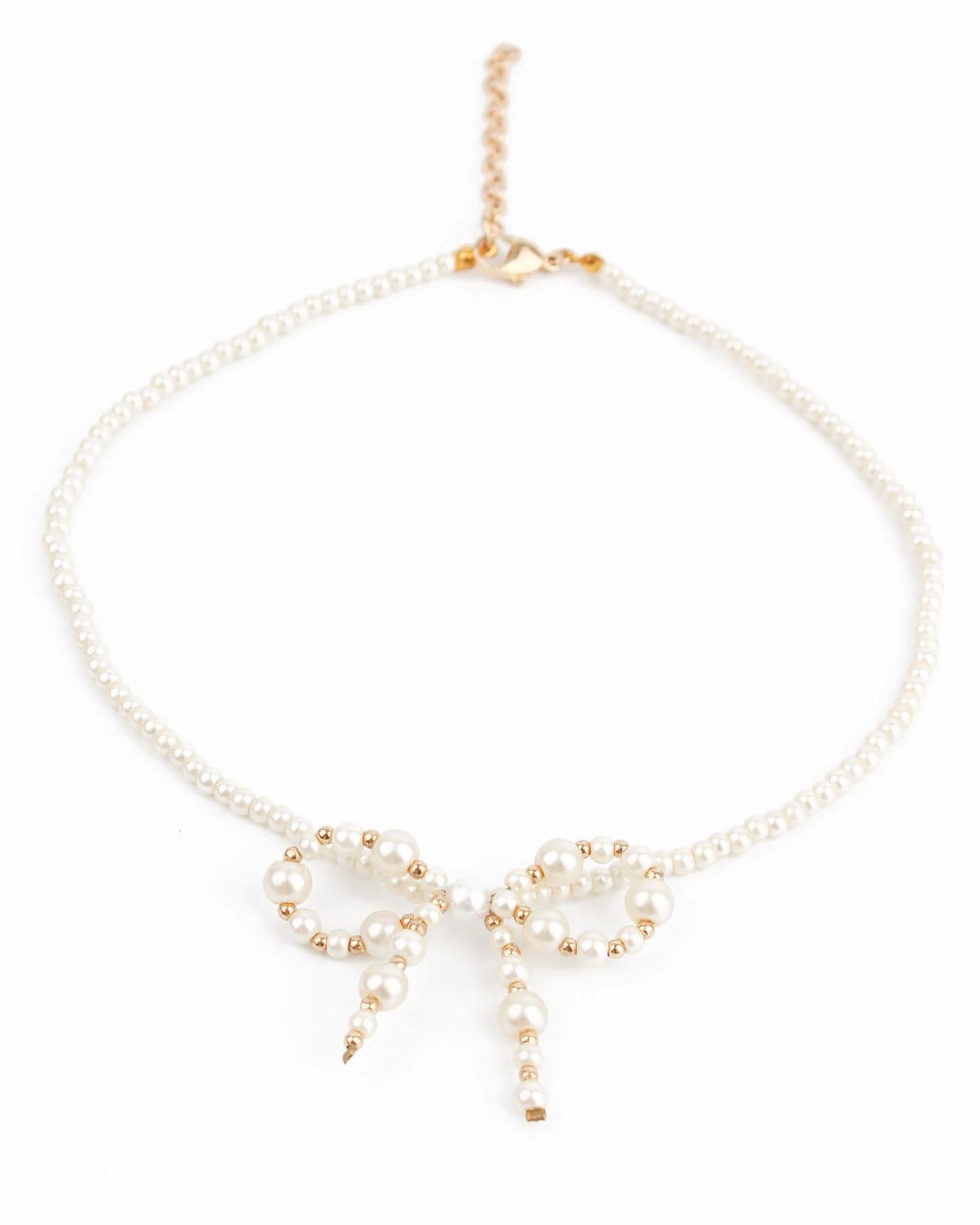 Pearl Bow Necklace