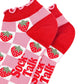 Strawberry Checkerboard Bamboo Trainer Socks