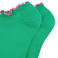 Frilly Trim Bamboo Trainer Socks