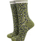 Women's Leopard Print Glitter Socks