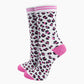 Women's Leopard Print Glitter Socks