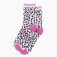 Women's Leopard Print Glitter Socks