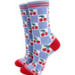 Bamboo Cherry Checkerboard Socks