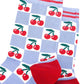 Bamboo Cherry Checkerboard Socks