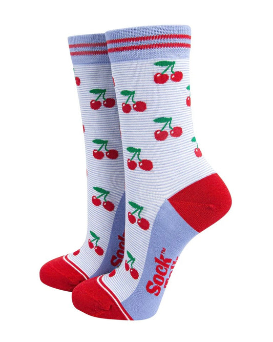 Bamboo Cherry Stripe Socks