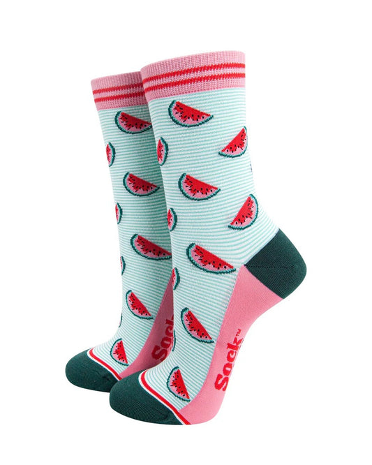 Bamboo Sliced Watermelon Socks
