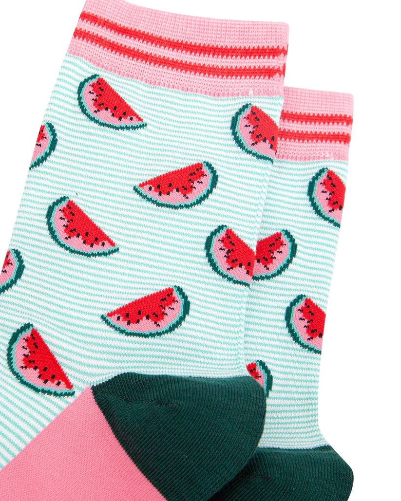 Bamboo Sliced Watermelon Socks