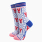Bamboo Lobster Checkered Socks