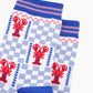 Bamboo Lobster Checkered Socks