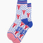 Bamboo Lobster Checkered Socks