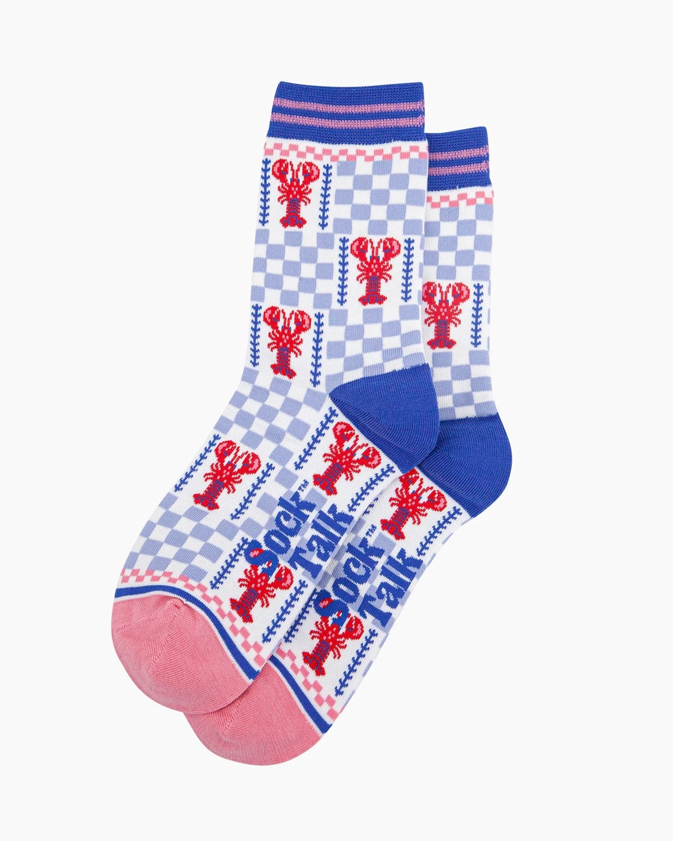Bamboo Lobster Checkered Socks