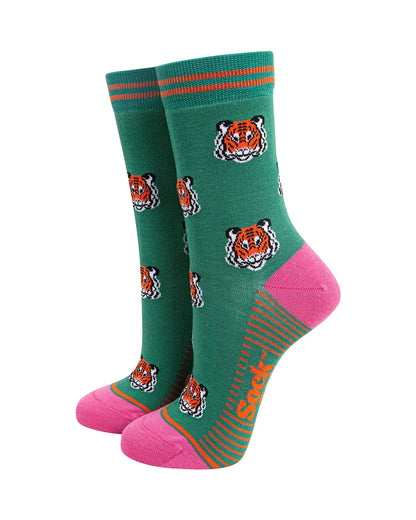 Tiger Faces Bamboo Socks