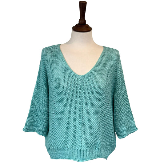 Elsie Mesh Three Quarter Sleeve Top