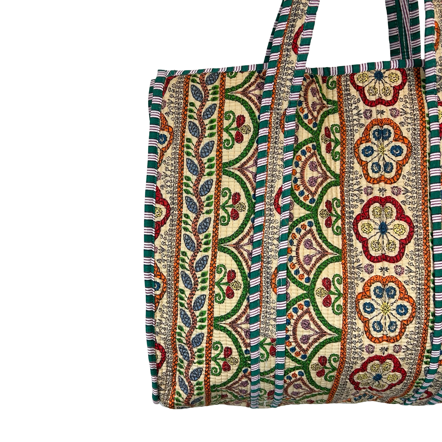 Orchid Block Print Tote Bag