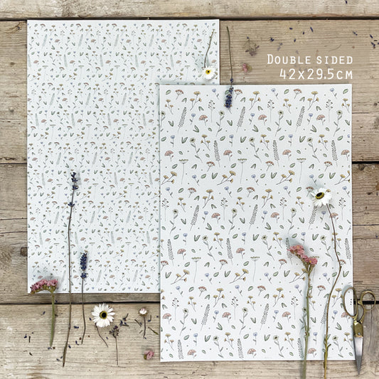 Small Gift Wrap Sheet-Summer Flowers
