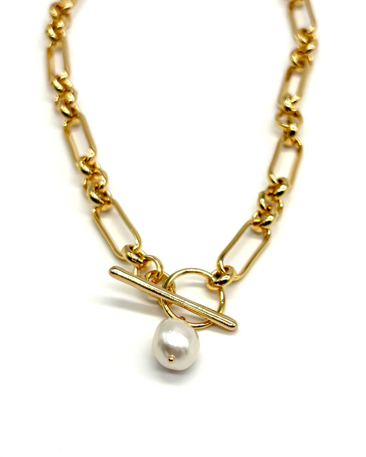 T Bar Freshwater Pearl Necklace