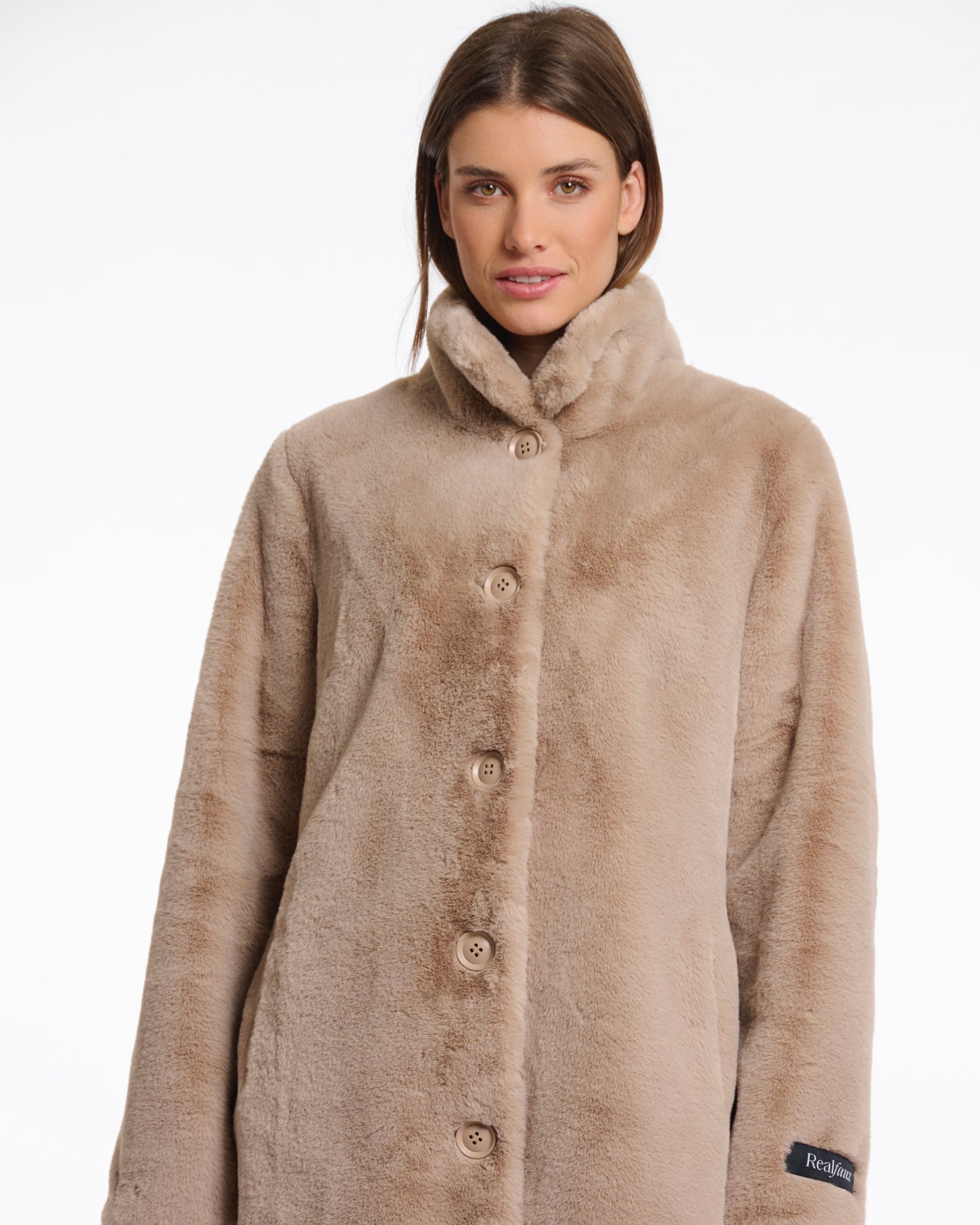 Rino & Pelle Nonna Single Breasted Faux Fur Coat