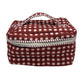 Gingham Trio Vanity Block Print Cosmetic Bags