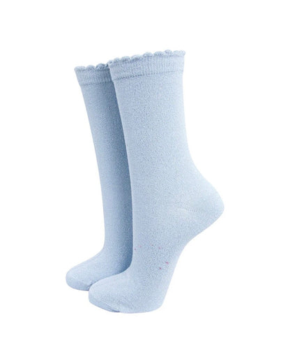 Women's Plain Glitter Socks