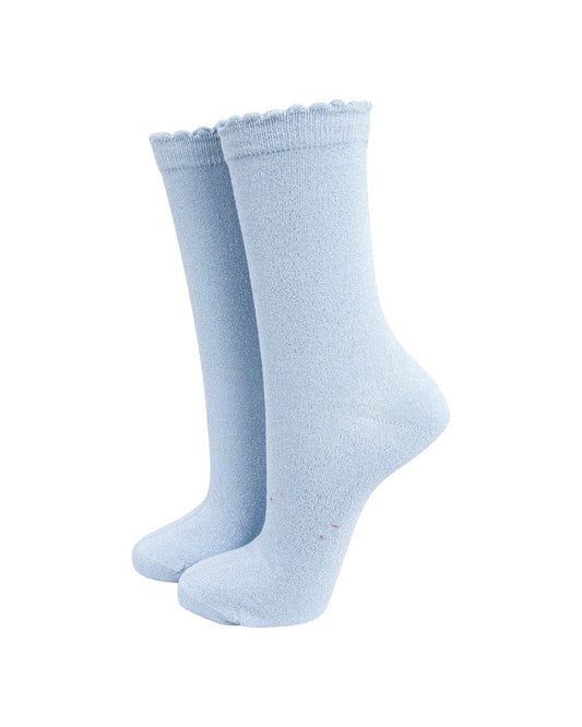 Women's Plain Glitter Socks
