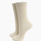 Women's Plain Glitter Socks