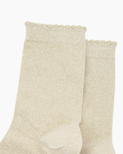 Women's Plain Glitter Socks