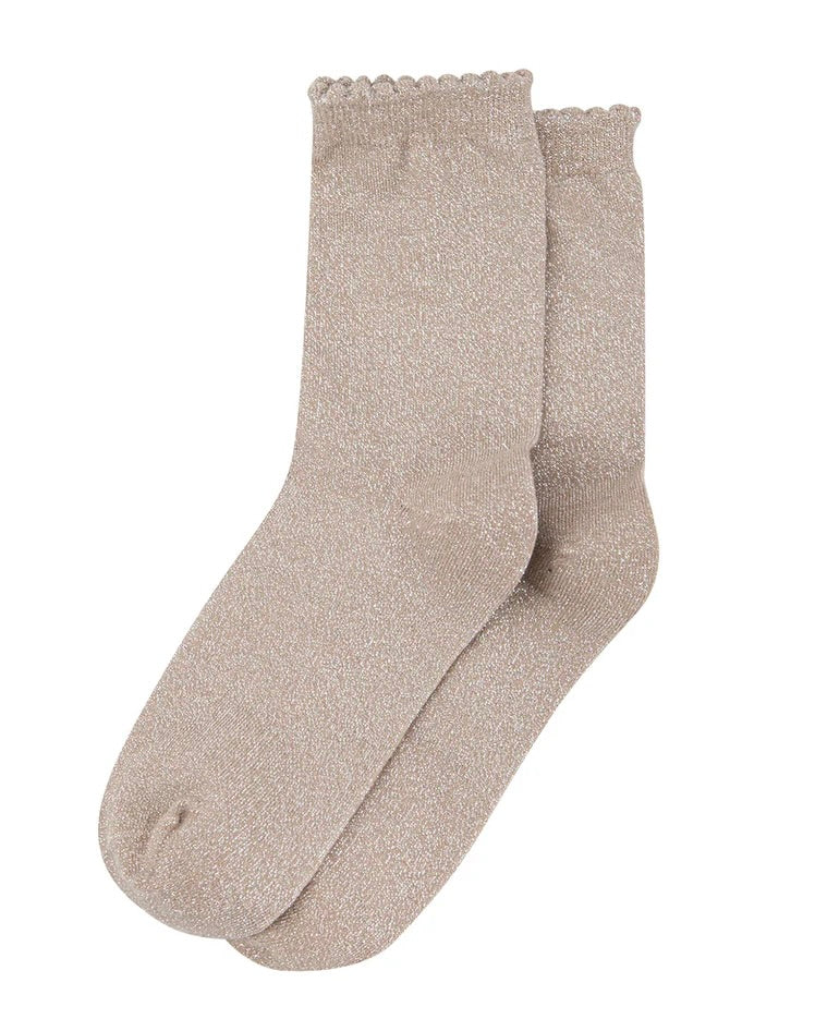 Women's Plain Glitter Socks
