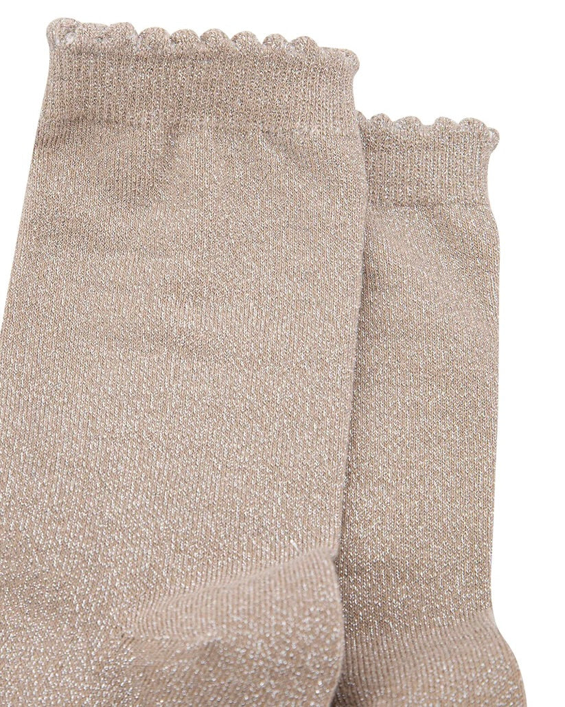 Women's Plain Glitter Socks
