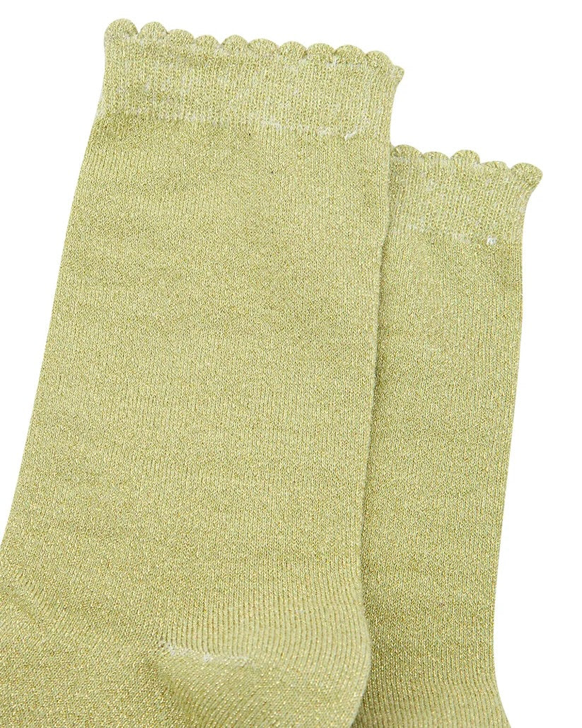 Women's Plain Glitter Socks