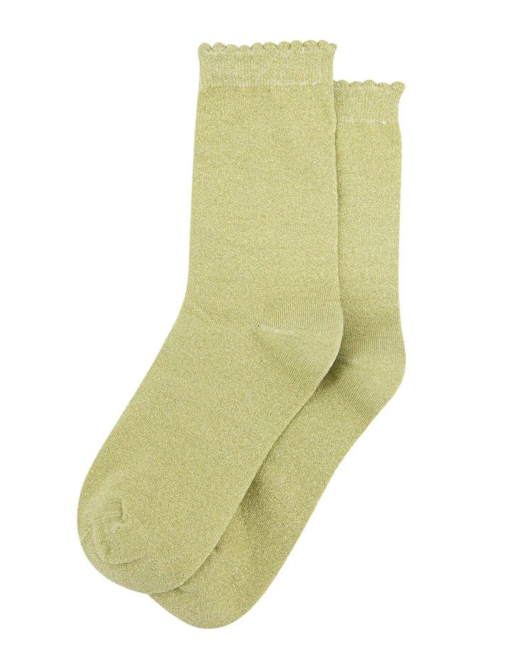 Women's Plain Glitter Socks