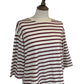 Aurelia Three Quarter Sleeve Stripe Top